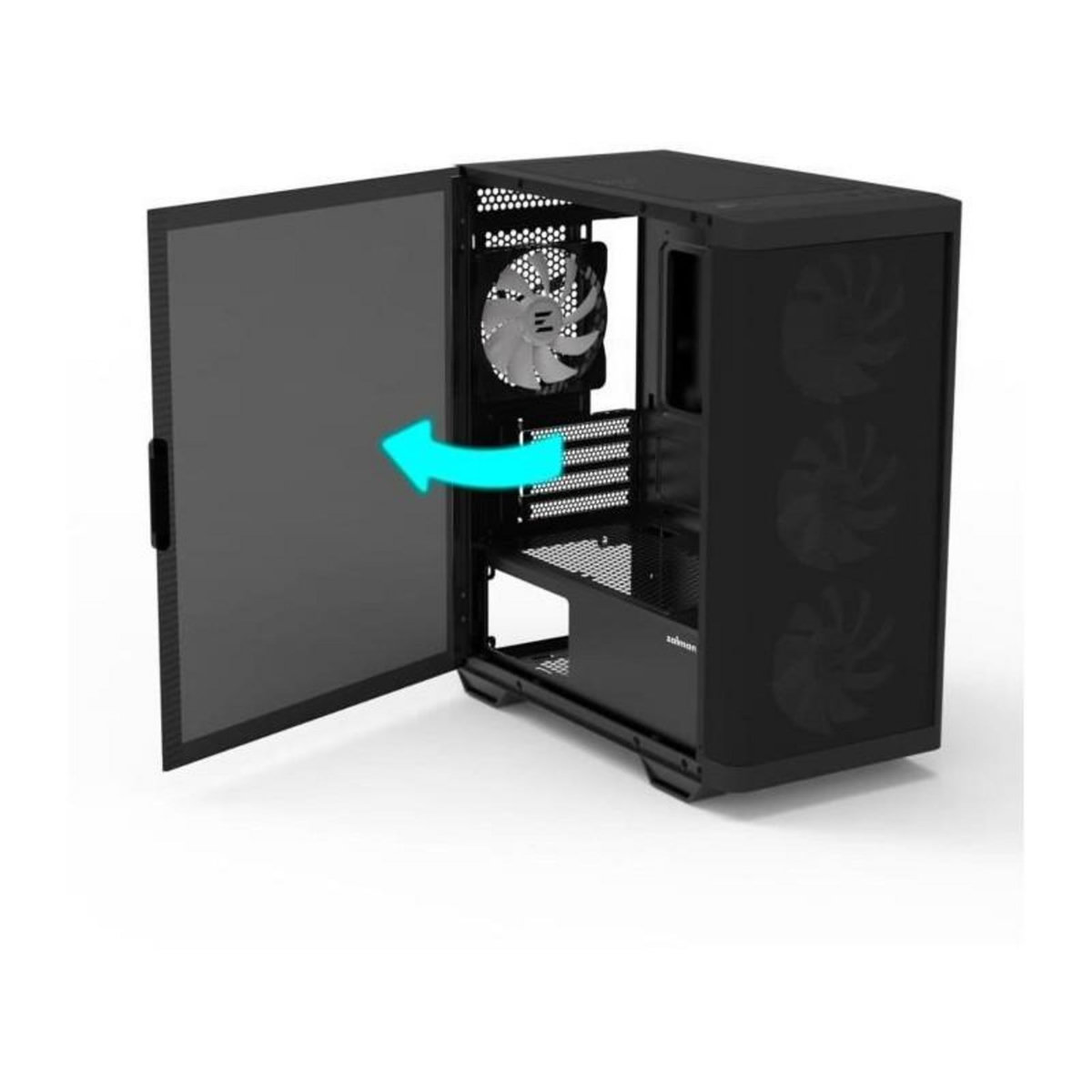 Zalman Boitier PC sans alimentation - ZALMAN M4 ARGB (Noir) - Moyen tour - Format M-ATX