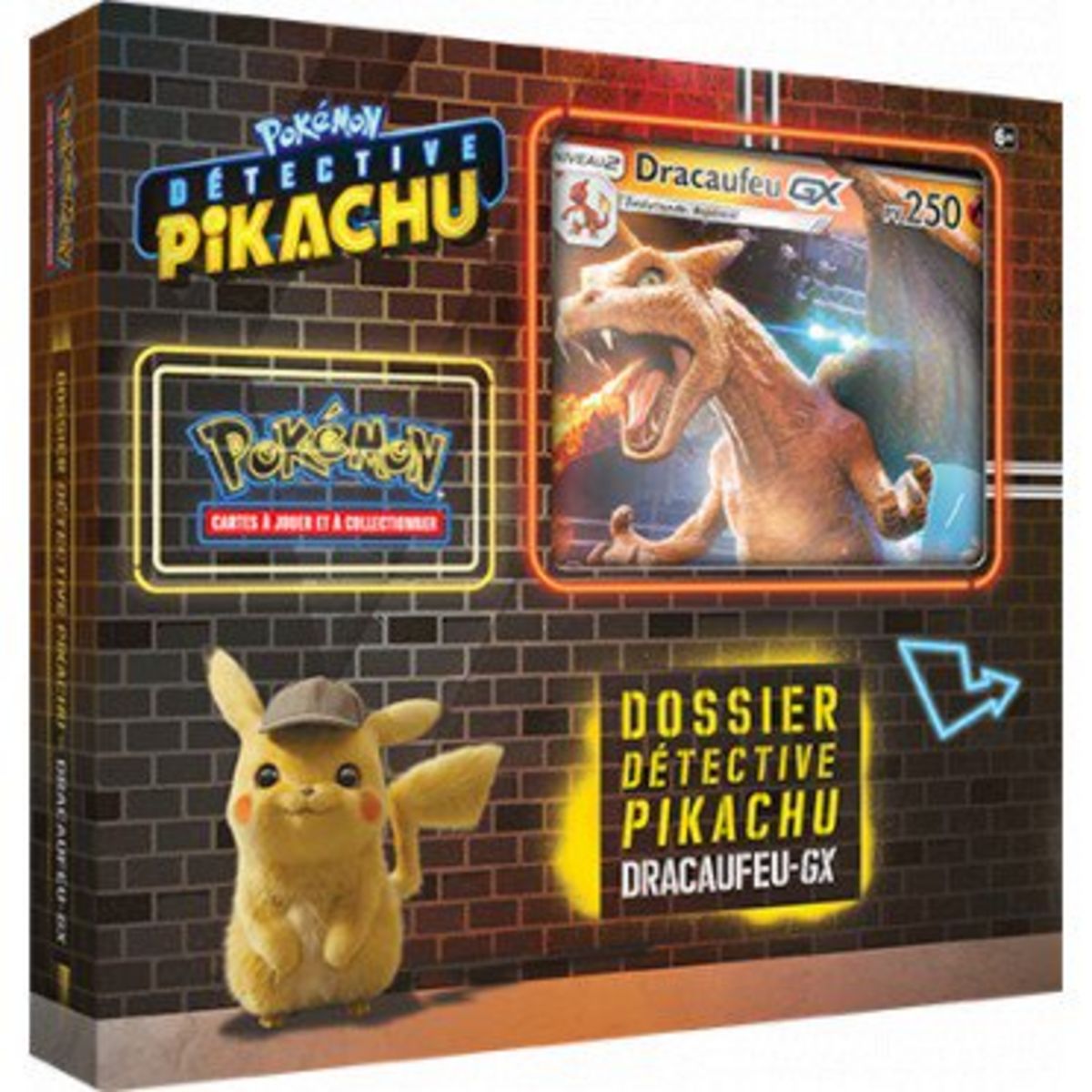 ASMODEE Coffret Détective Pokemon Pikachu Dracaufeu-GX