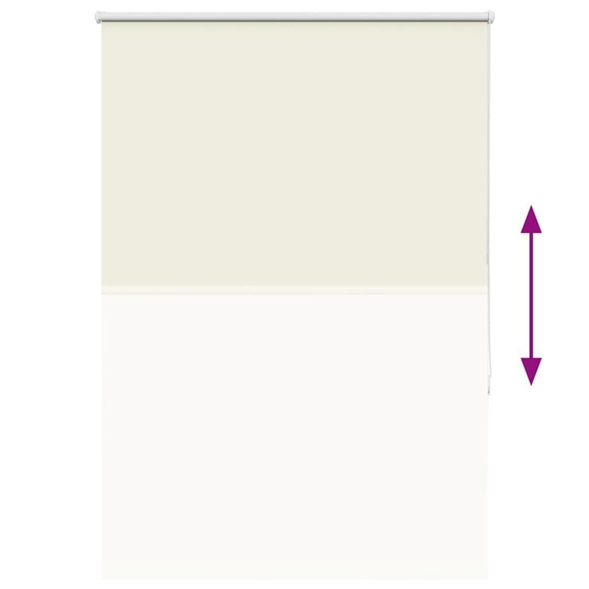 VIDAXL Store enrouleur occultant blanc casse 90x130cm largeur du tissu