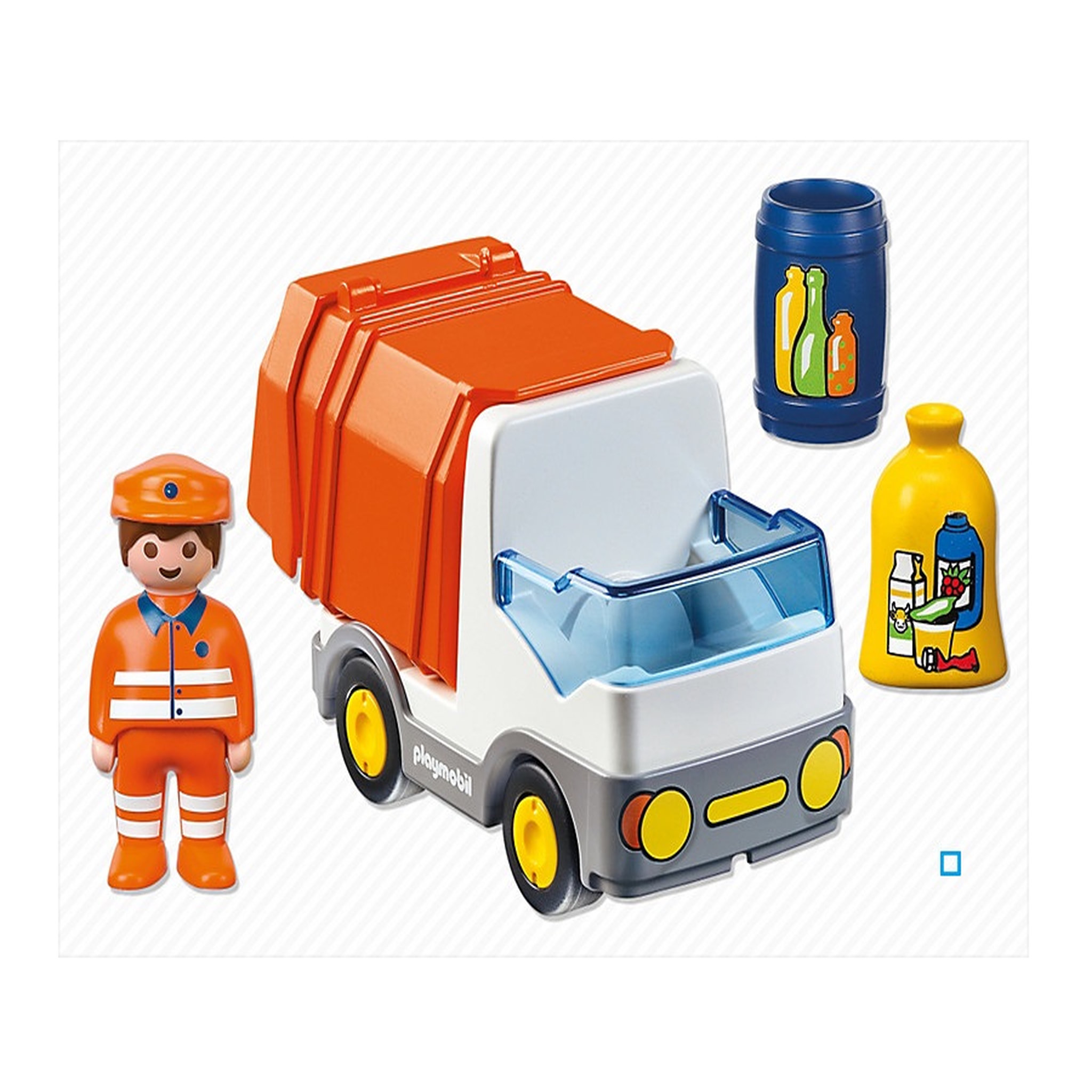 Voir la diapositive 2 : PLAYMOBIL 6774 - 1.2.3 - Camion poubelle