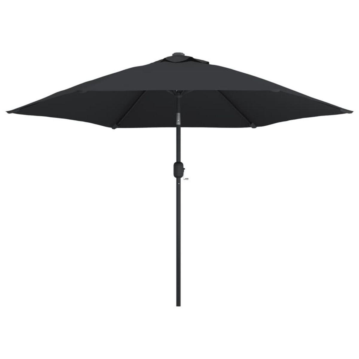 VIDAXL Parasol d'exterieur avec poteau en metal 300 cm Noir