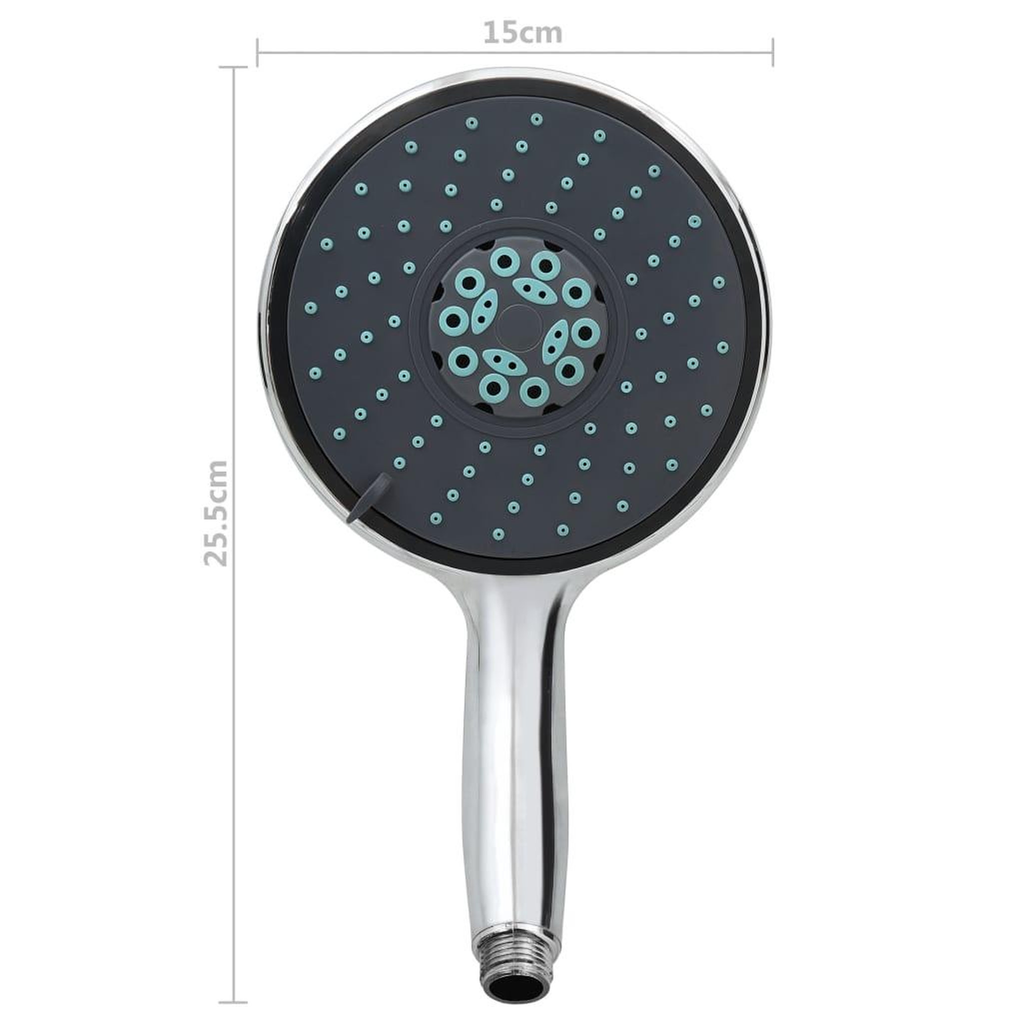 Voir la diapositive 6 : VIDAXL Pomme de douche multifonctionnelle a main et tuyau 1,5 m Chrome