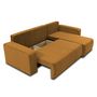 Voir la diapositive 2 : BEST MOBILIER Artemisa - canapé d'angle réversible 4 places - convertible avec coffre - en velours côtelé