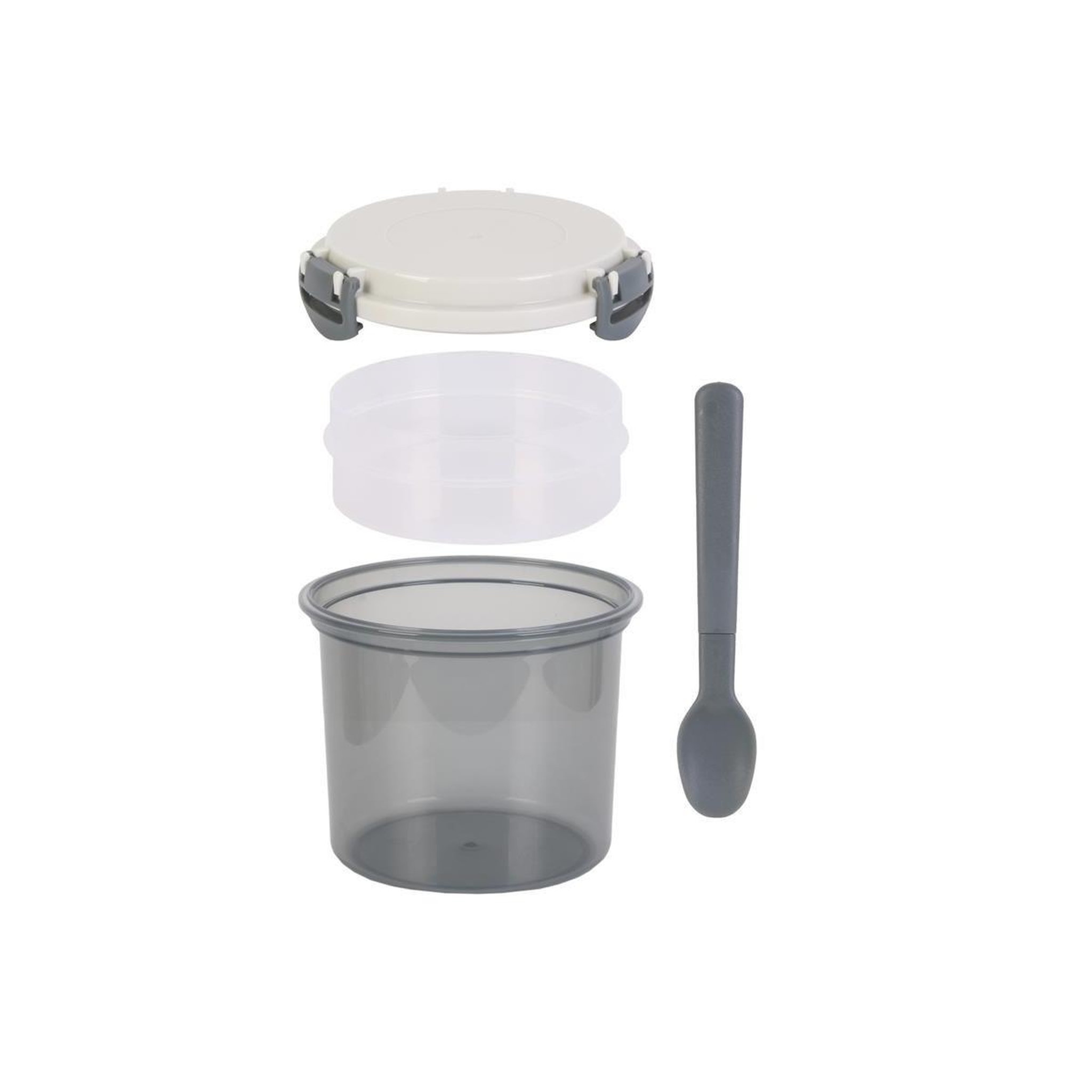 Voir la diapositive 3 : COOK CONCEPT Boîte de Repas & Cuillère  Lunch Box  60cl Gris