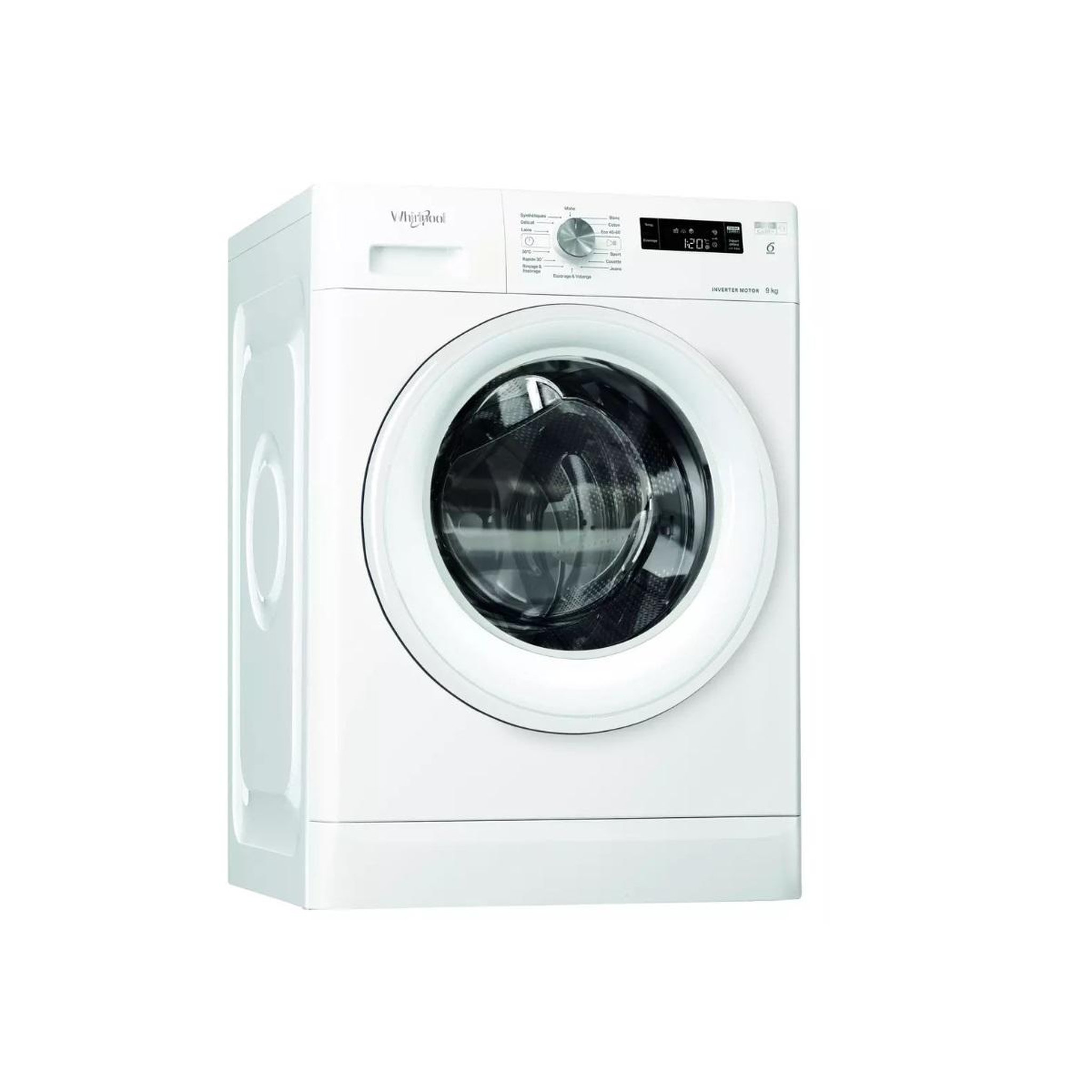 Voir la diapositive 3 : Whirlpool Lave-linge frontal 9kg 1200 tours/min blanc - ffspl9269wfr