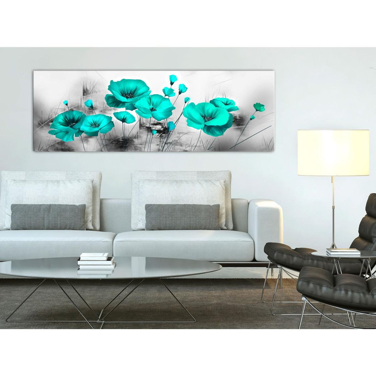 Paris Prix Tableau Imprimé  Turquoise Meadow Narrow