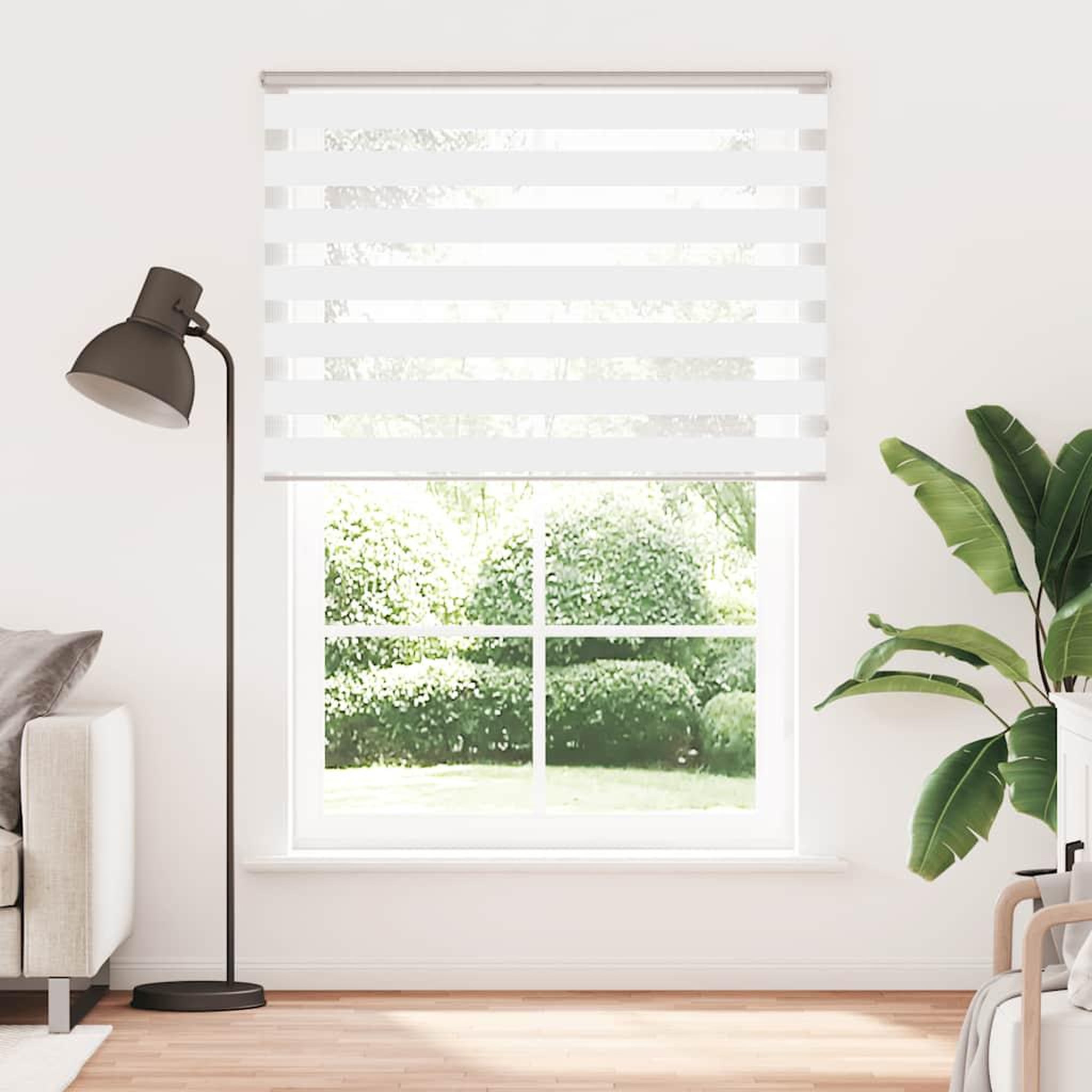 Voir la diapositive 2 : VIDAXL Store zebre blanc 160x230 cm largeur du tissu 155,9cm polyester