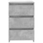 Voir la diapositive 4 : VIDAXL Tables de chevet 2 pcs Gris beton 40x35x62,5 cm Agglomere