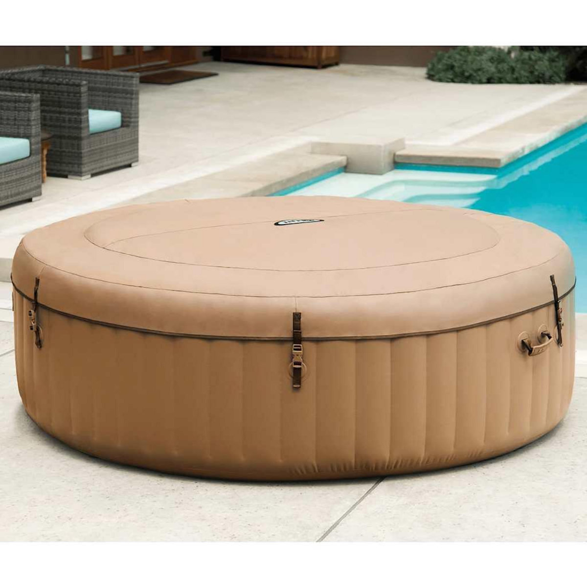 INTEX Intex Baignoire de massage a bulles ronde PureSpa 216x71cm 6 personnes