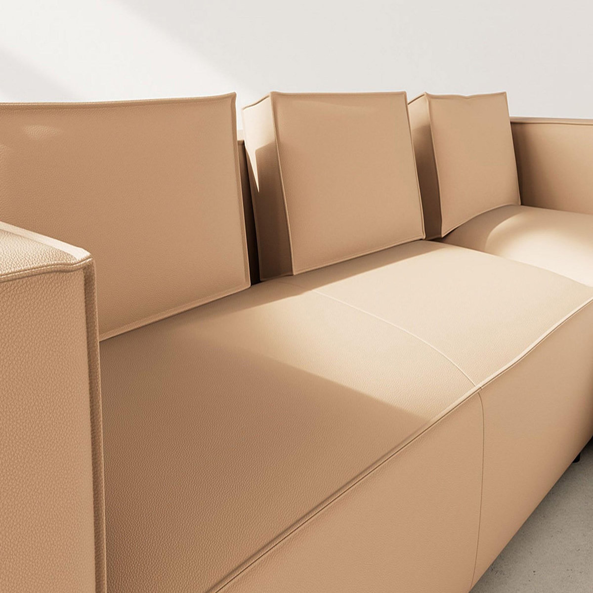 LISA DESIGN Stella - canapé d'angle droit 4 places en simili