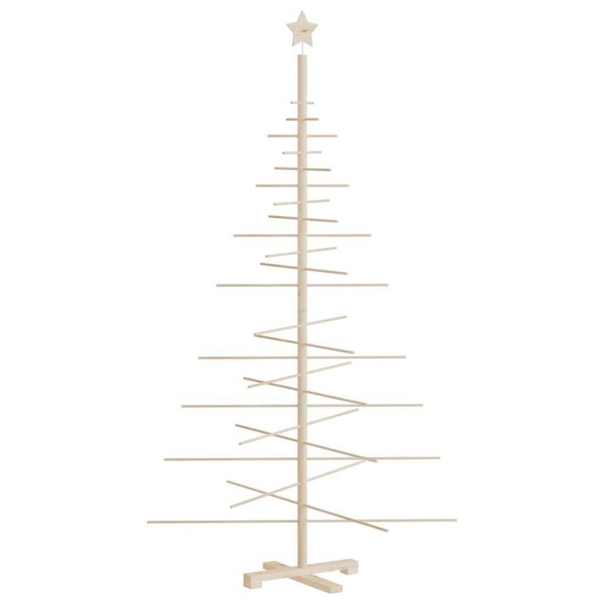 VIDAXL Arbre de Noël en bois pour decoration 180 cm bois massif de pin