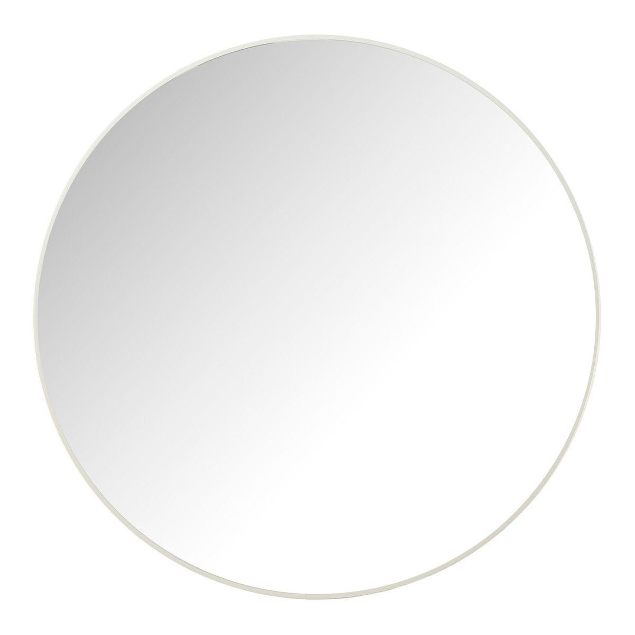 J-LINE Miroir Mural Rond  Alicia  90cm Blanc