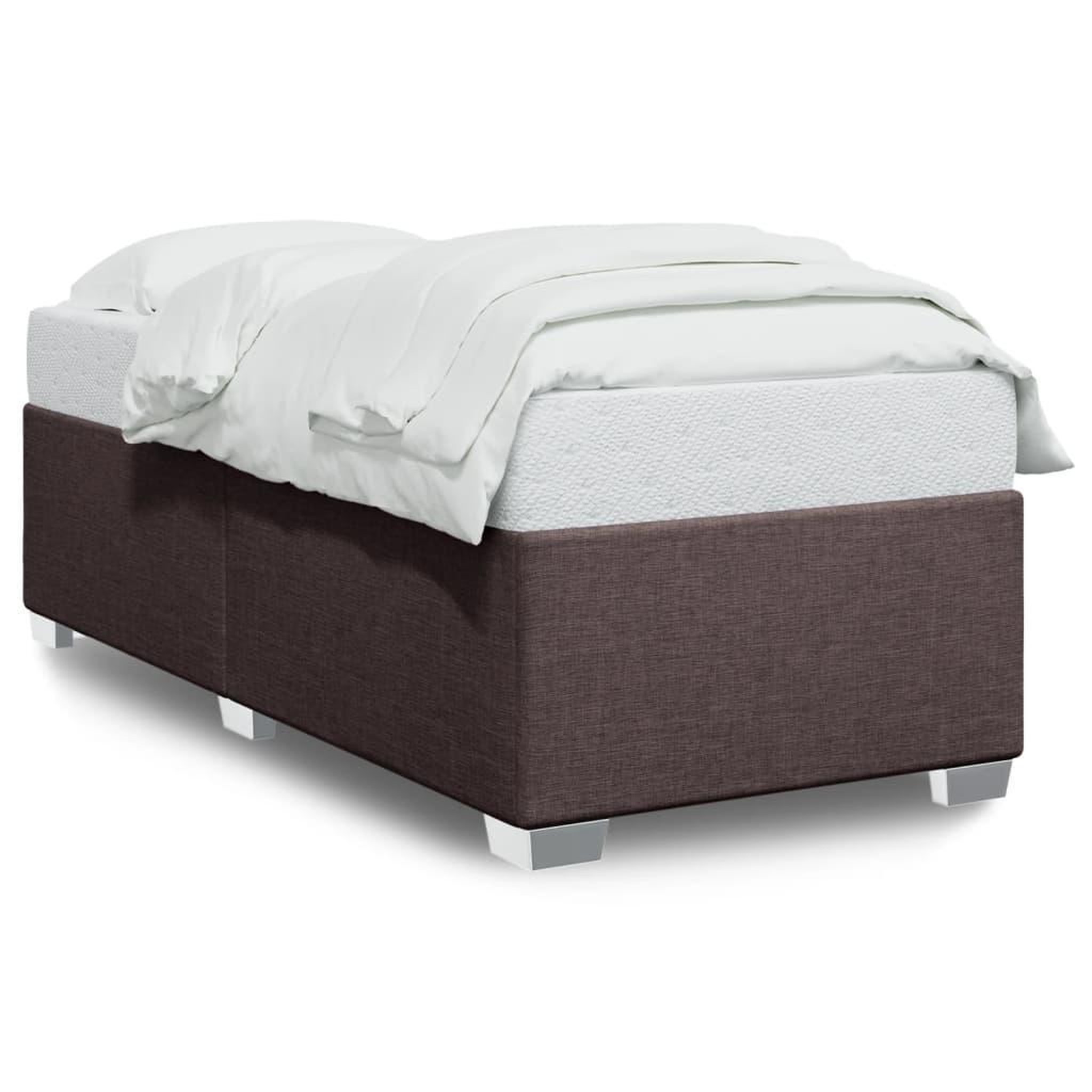 Voir la diapositive 2 : VIDAXL Cadre de lit sans matelas marron fonce 80x200 cm tissu