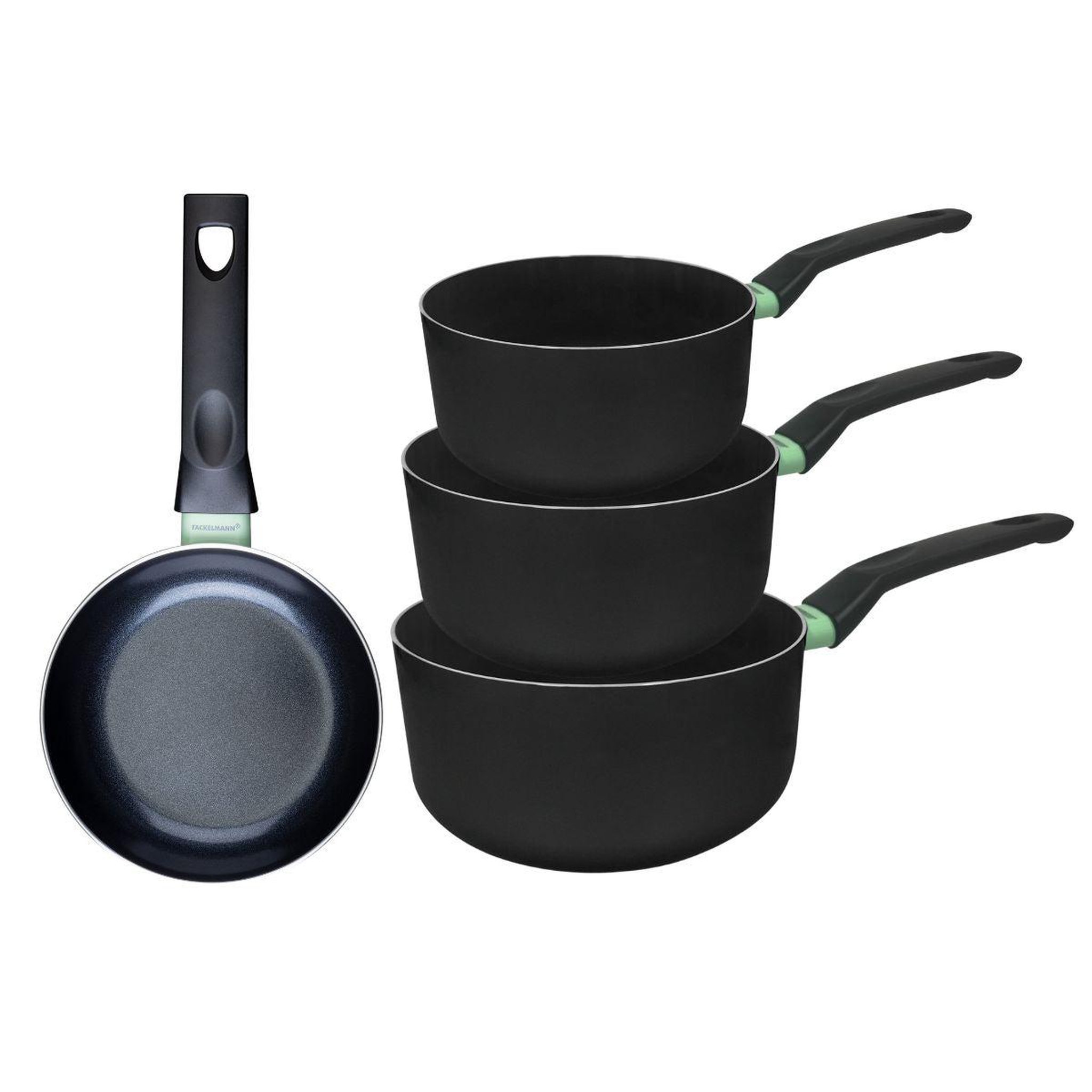 Fackelmann Ensemble de 1 poêle de 16 cm et 3 casseroles 16, 18 et 20 cm fackelmann brandao