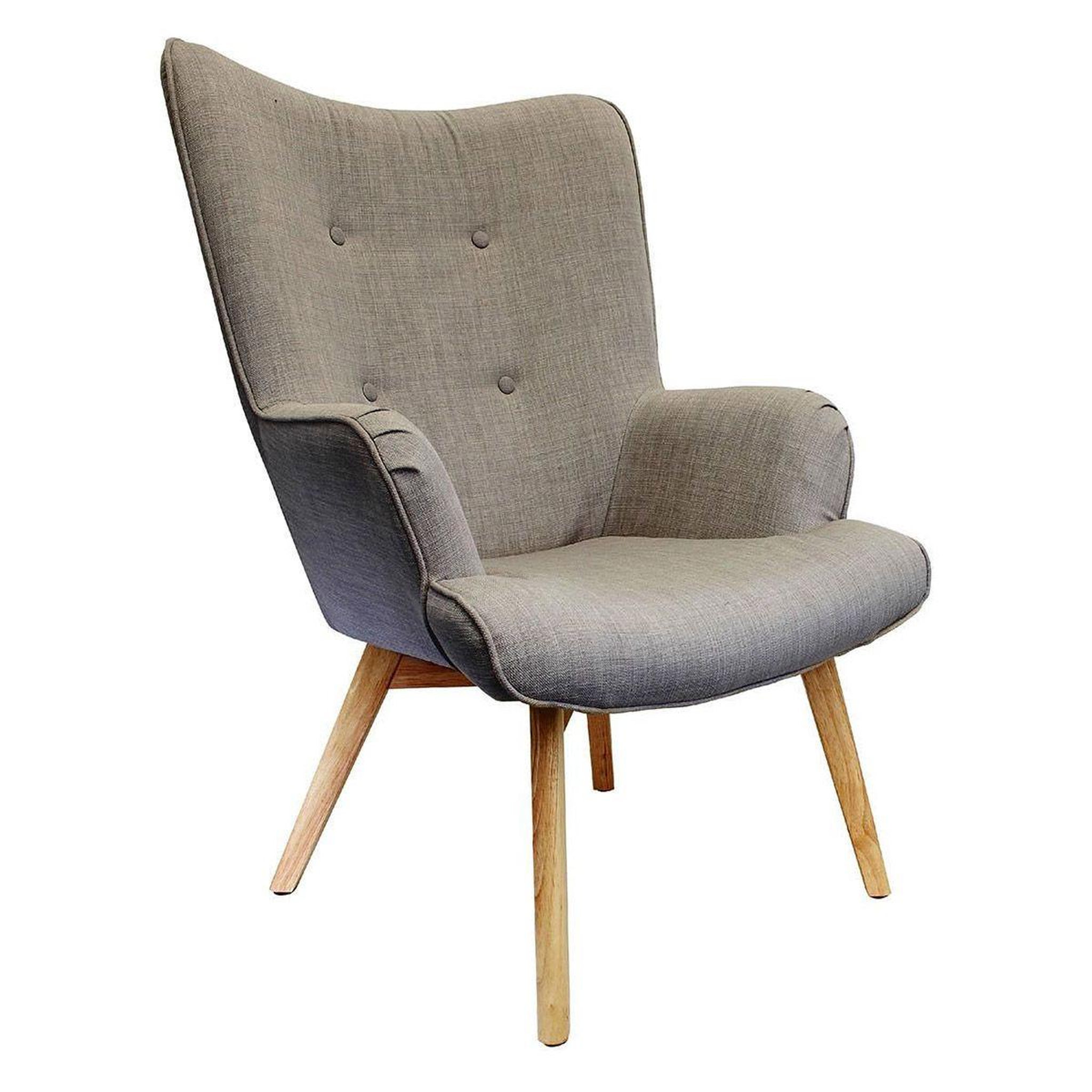 The Home Deco Factory Fauteuil Design en Bois  Helsinki  99cm Gris