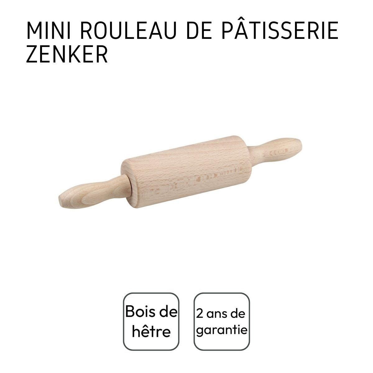 ZENKER Mini rouleau à pâtisserie en bois 23 cm Zenker