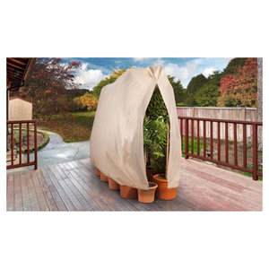 Housse Hivernage Plantes 80g/m² - 200x240 Cm - Non-Tissé Respirant - Imperméable, Coupe-Vent - Avec Zip Et Cordon