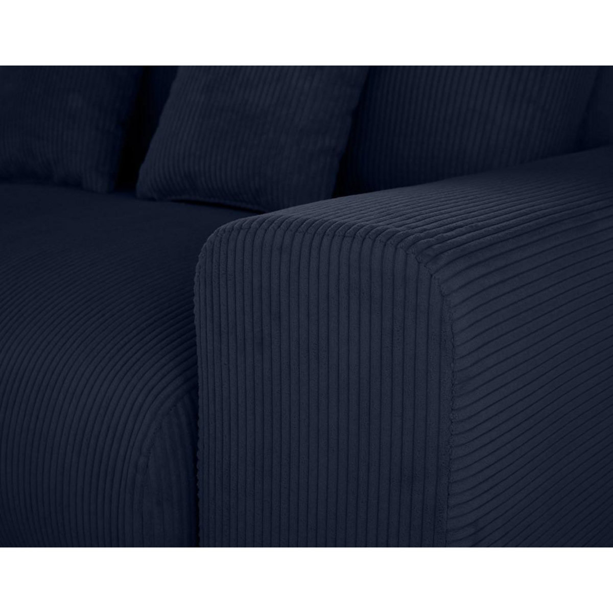 LISA DESIGN Garance - module d'assise 2 places avec accoudoir droit - en velours côtelé