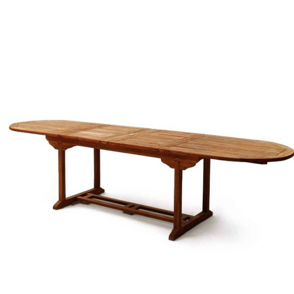 CONCEPT USINE Table de jardin ovale 8 chaises et 2 fauteuils en teck huilé LUBOK