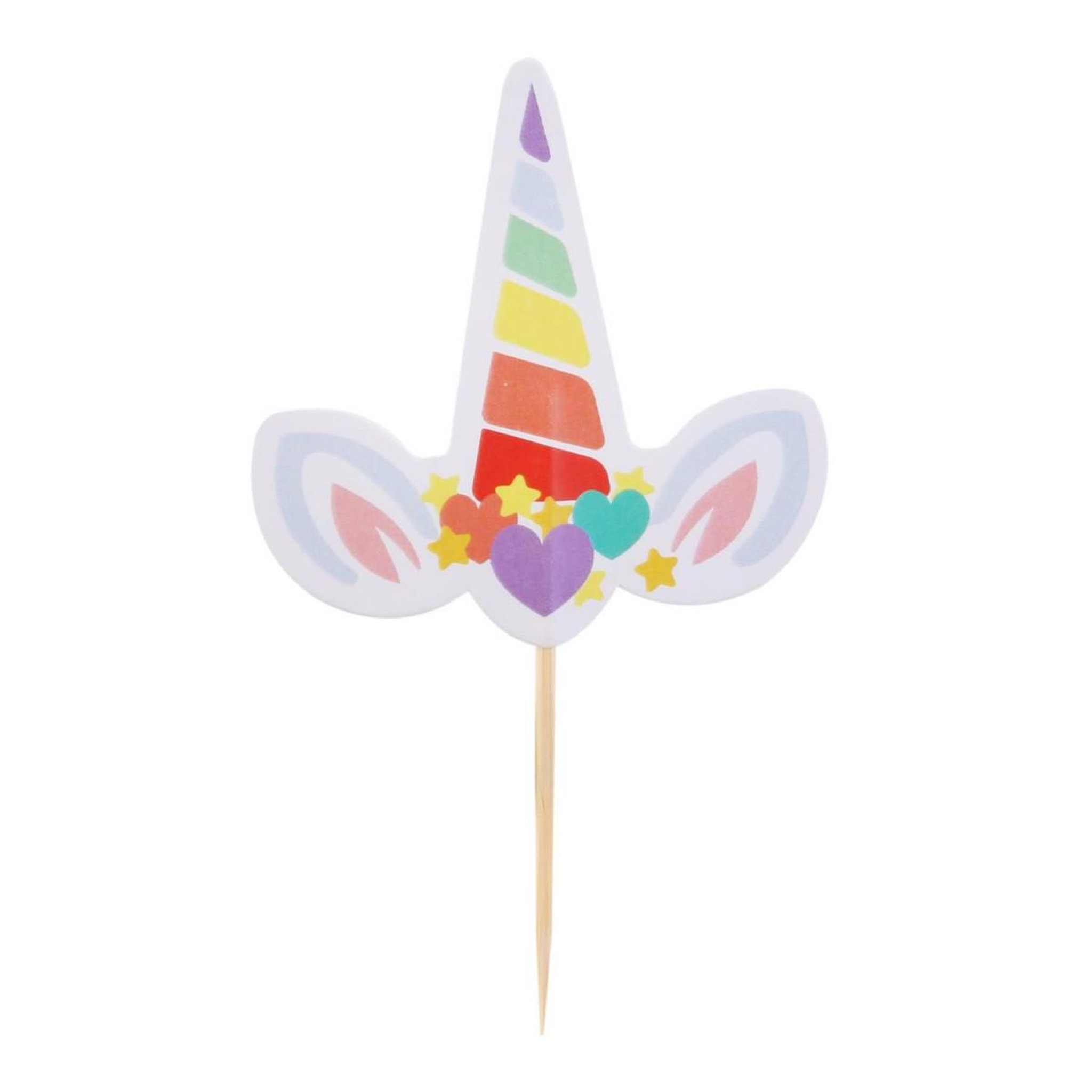 Voir la diapositive 2 : Lily Cook Lot de 15 Piques Déco  Licorne  8cm Multicolore