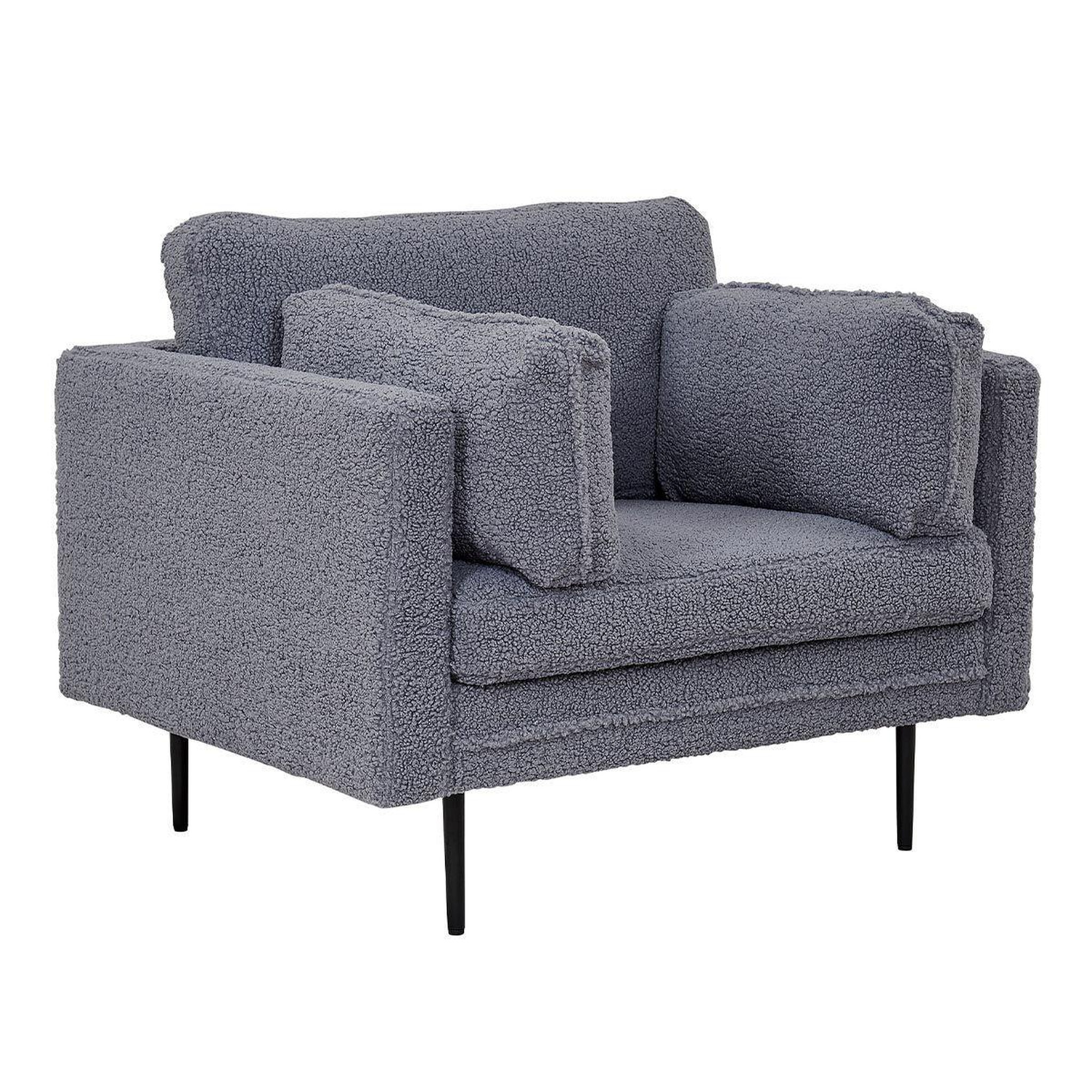 Paris Prix Fauteuil design bouclette  boom  110cm gris foncé