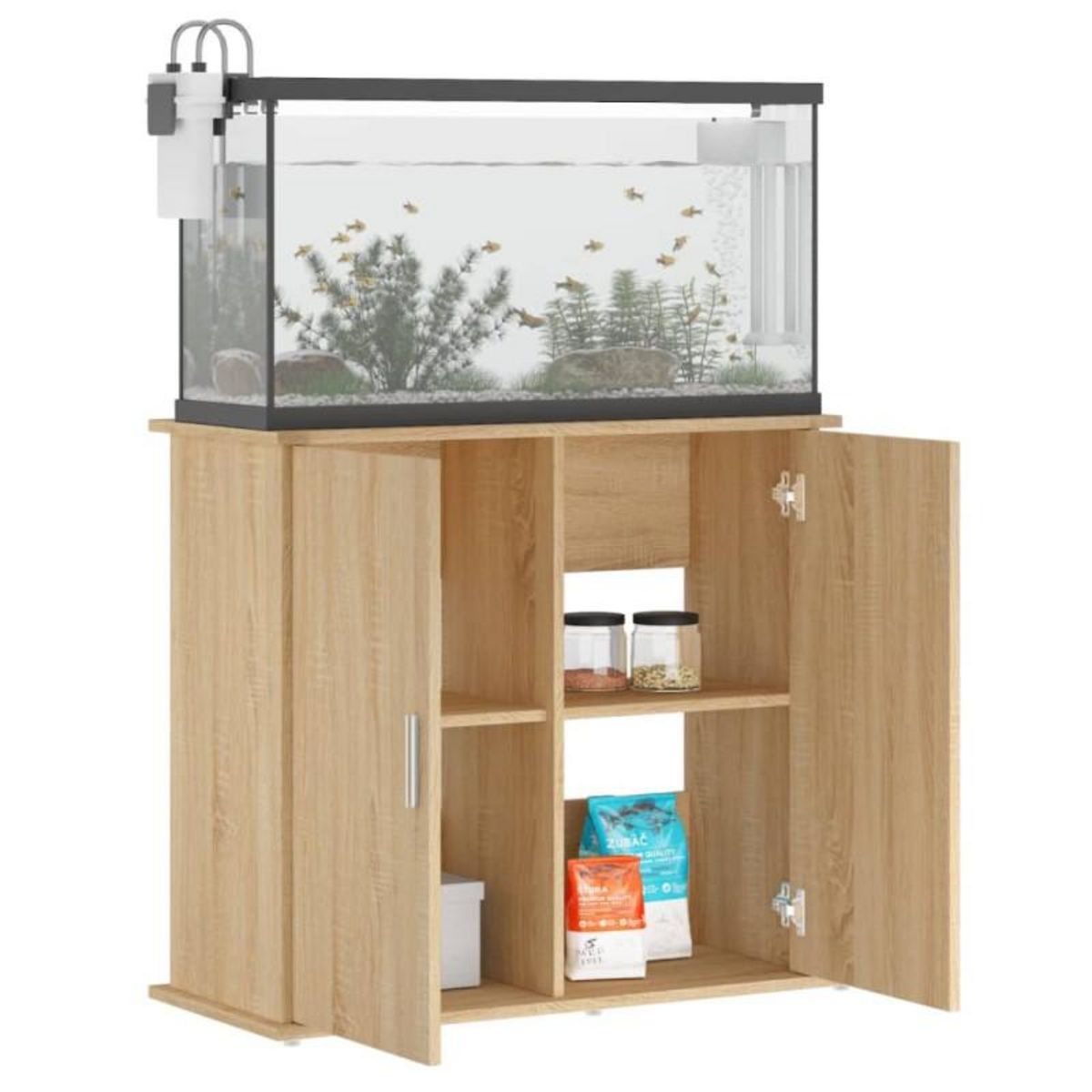 VIDAXL Support pour aquarium chêne sonoma 81x36x73cm bois d ingénierie