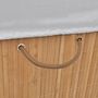 Voir la diapositive 4 : VIDAXL Panier a linge rectangulaire Bambou Naturel