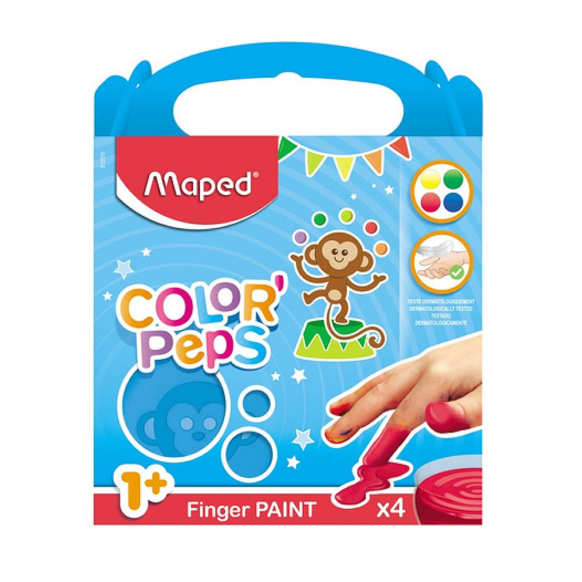 MAPED Peinture au doigt 4 pots pour les petits