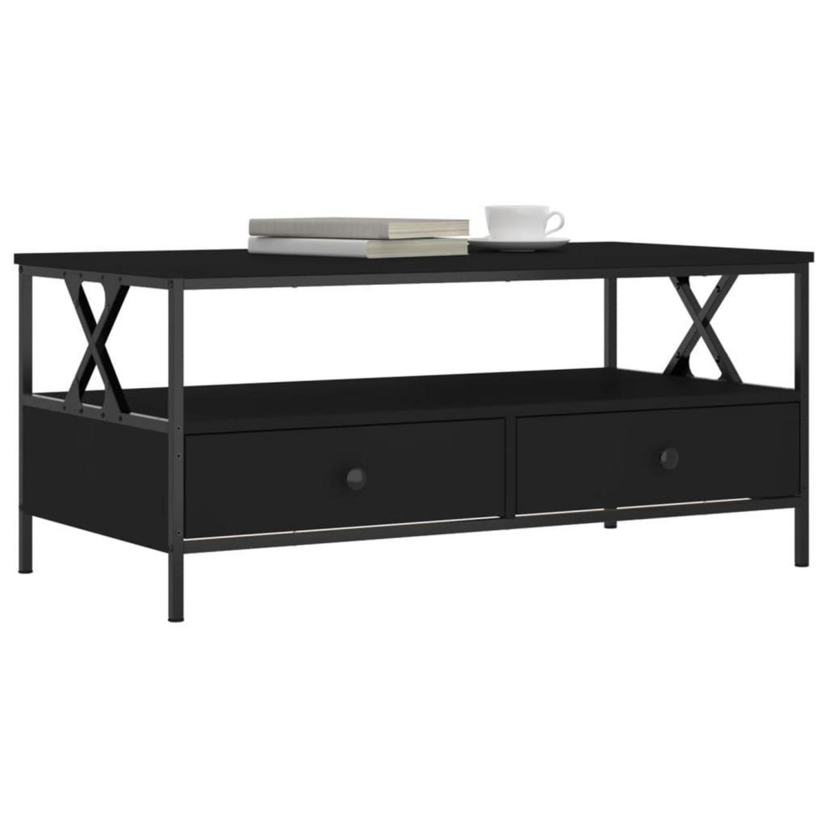 VIDAXL Table basse noir 100x51x45 cm bois d'ingenierie