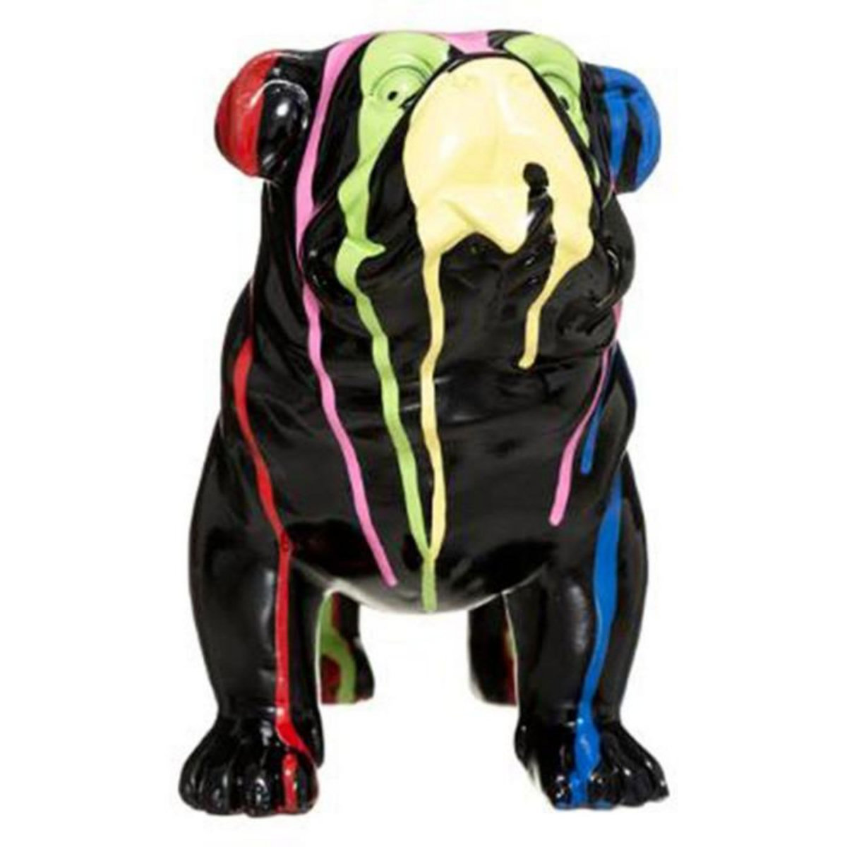 ATMOSPHERA Statuette Déco  Chien Peint  25cm Noir
