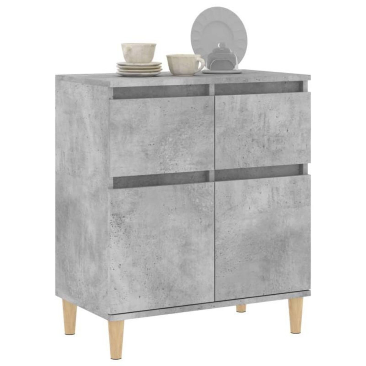 VIDAXL Buffet Gris béton 60x35x70 cm Bois d ingénierie