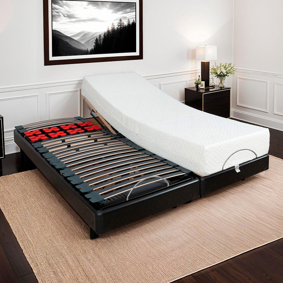 BELLECOUR BELLECOUR LITERIE | Ensemble Duo BODYSOFT | Sommiers électriques + Matelas Mémoire de forme