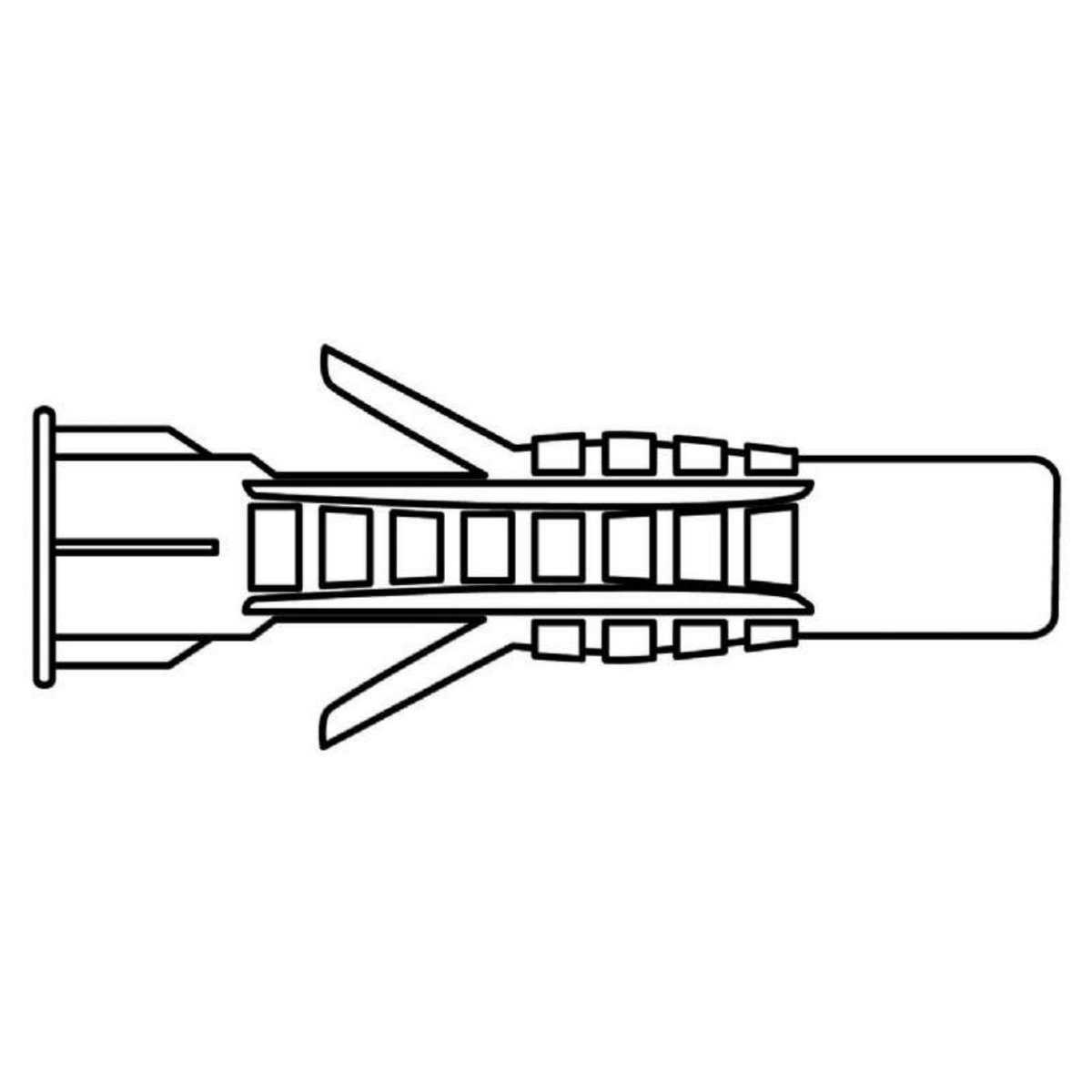  Cheville nylon multi matériaux Vissal Ø6 mm  lot de 60 chevilles