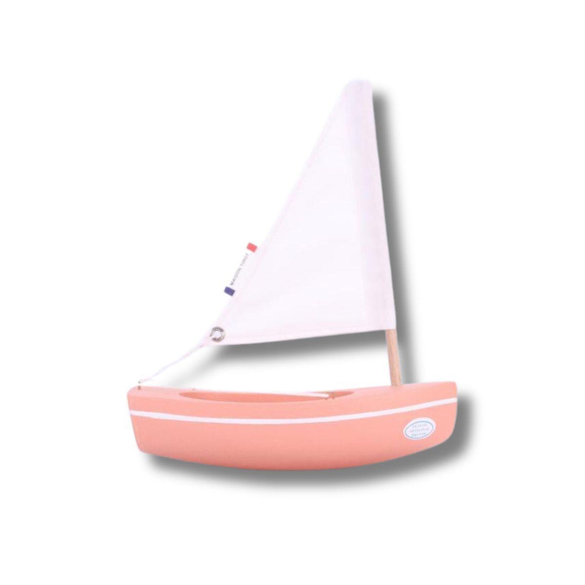 TIROT Le Bachi Rose -Bateau en bois 17cm