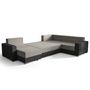 Voir la diapositive 3 : BEST MOBILIER Epona - canapé panoramique d'angle réversible 7 places convertible avec coffre en tissu