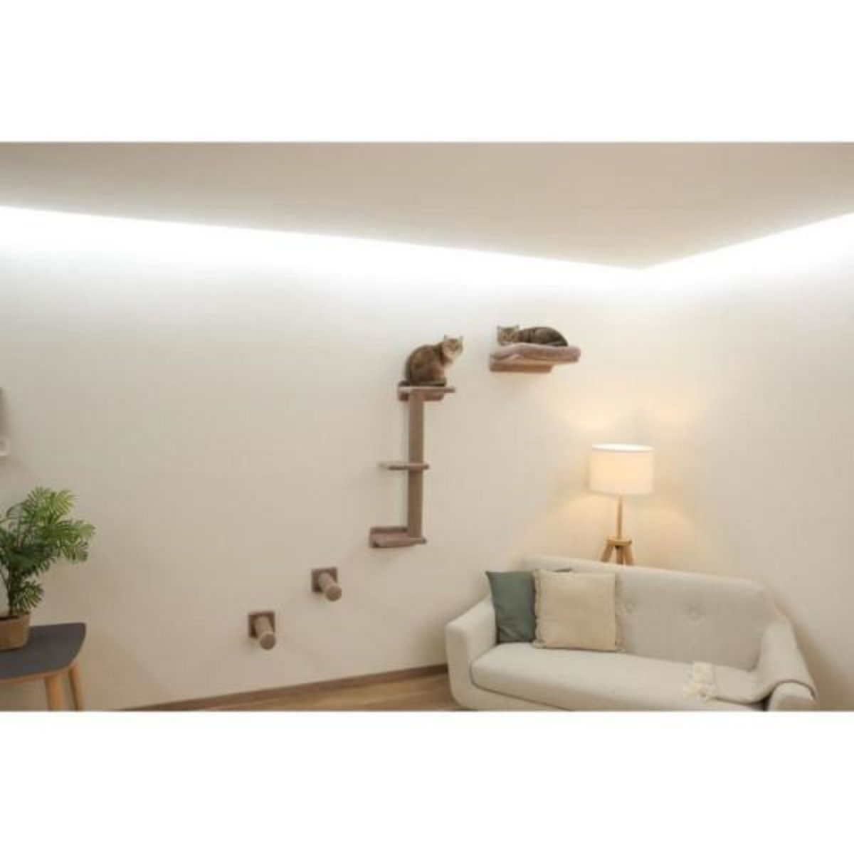 KERBL Mur d'escalade pour chats - KERBL - MONTE ALPI - 8 pieces - Gris - Tour d'escalade