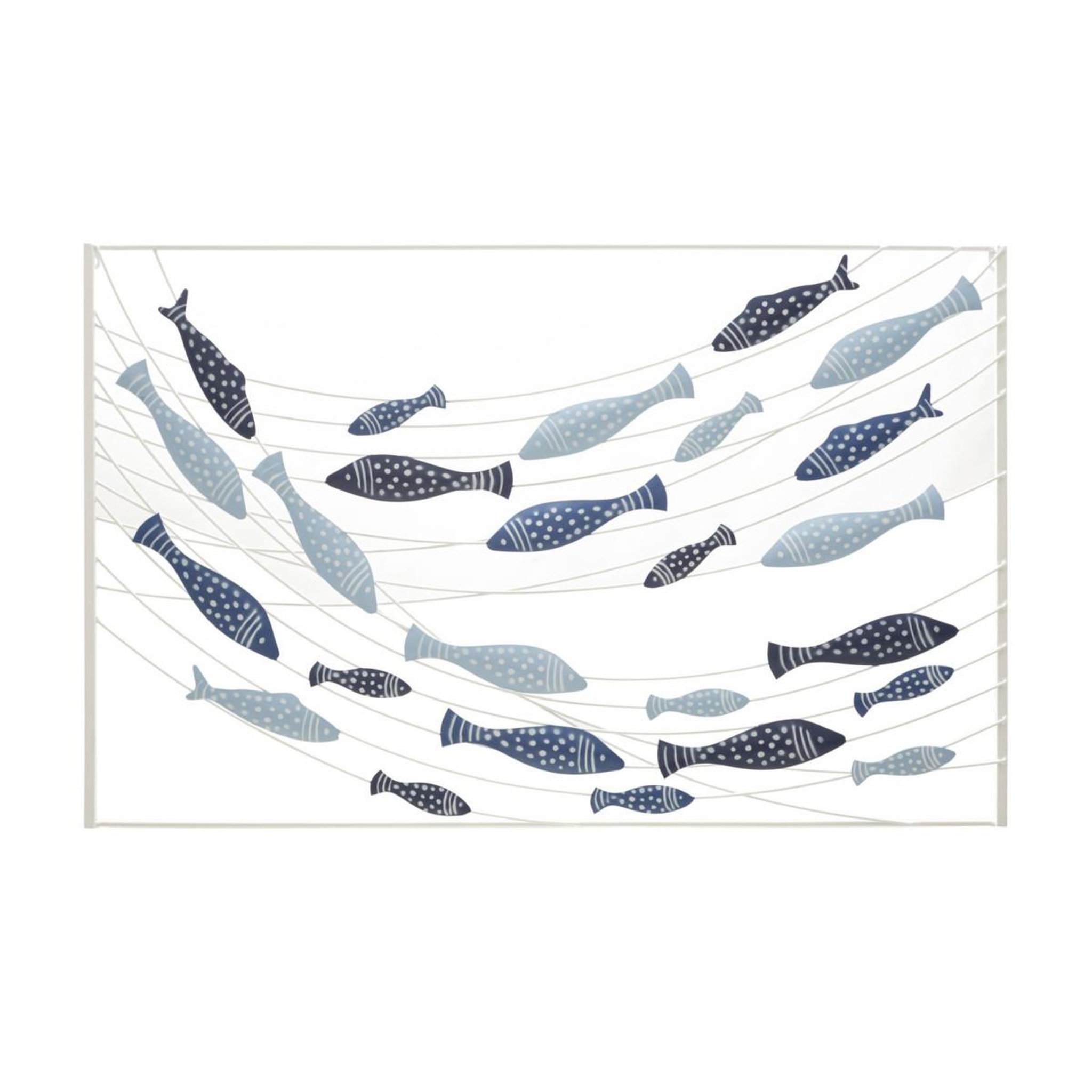 Paris Prix Décoration murale encadrée en métal  pesci  96cm multicolore