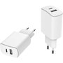 Voir la diapositive 2 : ESSENTIEL B Chargeur 20W USB-A + USB-C blanc