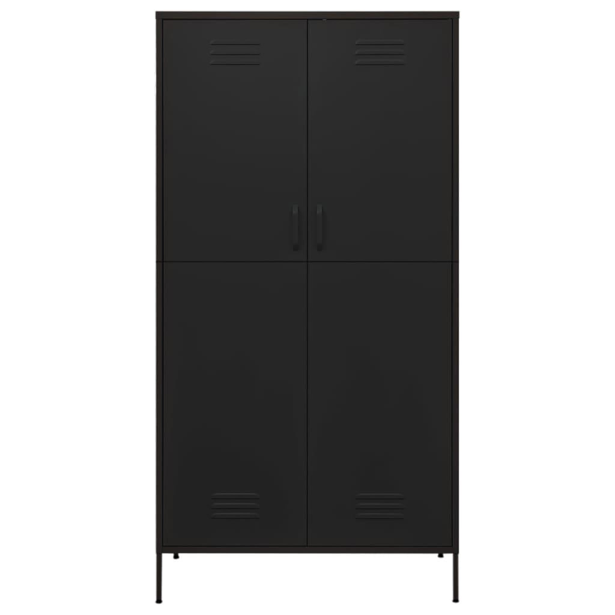 Voir la diapositive 3 : VIDAXL Garde-robe Noir 90x50x180 cm Acier