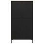 Voir la diapositive 3 : VIDAXL Garde-robe Noir 90x50x180 cm Acier