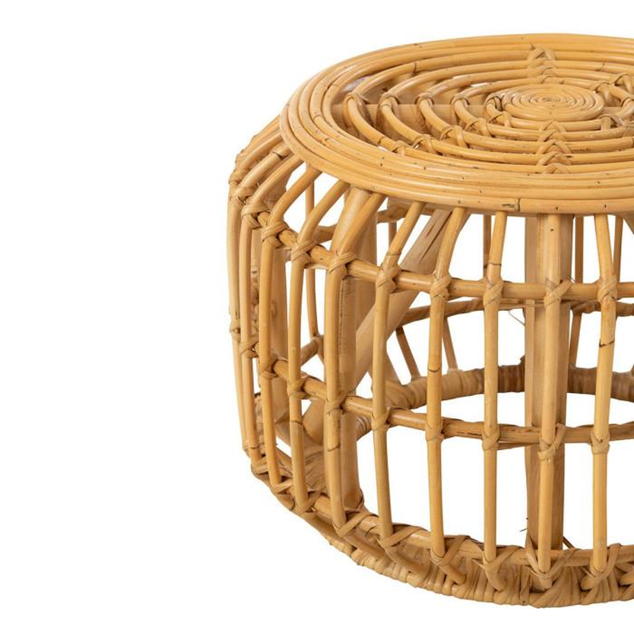 Voir la diapositive 2 : Paris Prix Table Basse Design en Rotin  Harry  45cm Naturel