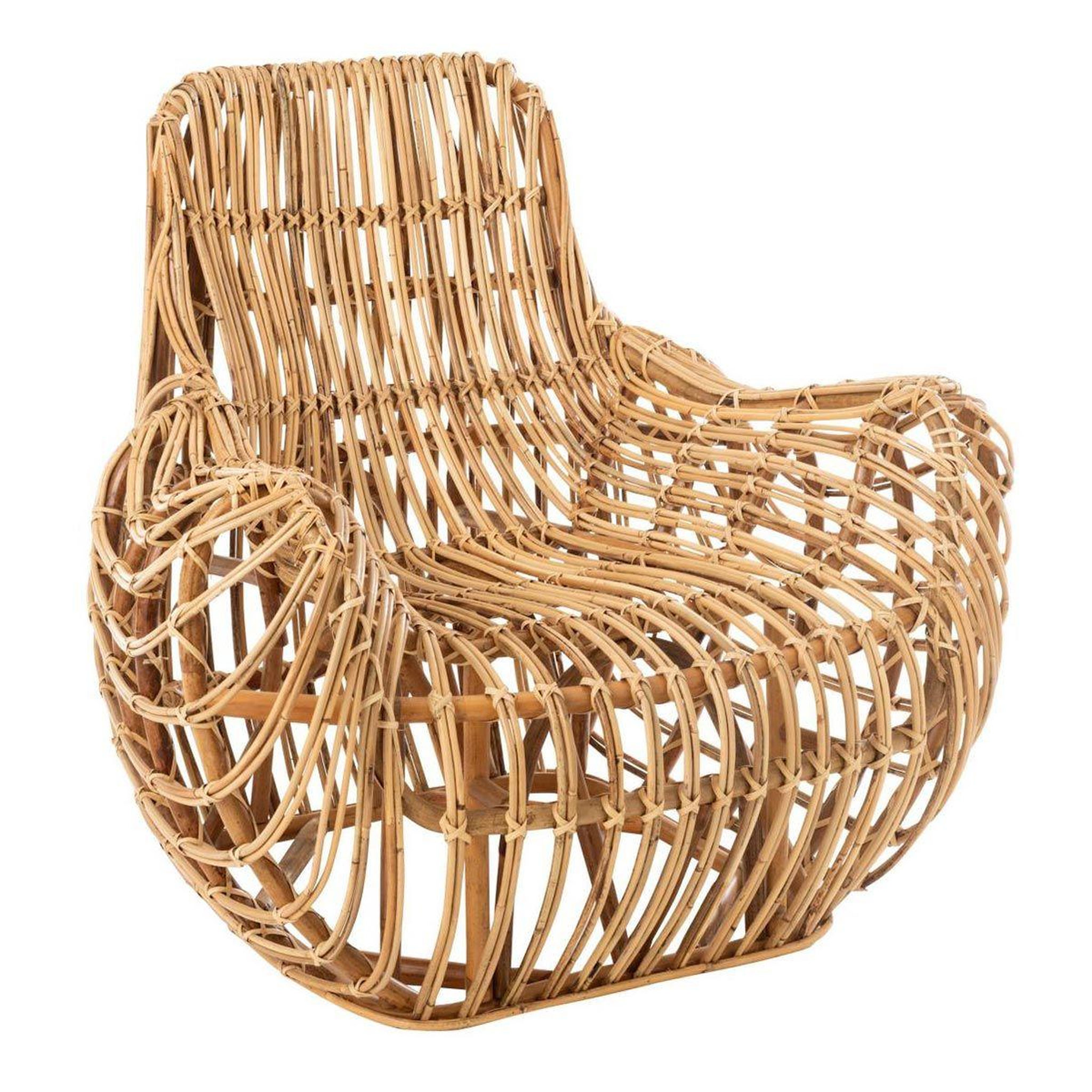 J-LINE Fauteuil en rotin design  ana  100cm naturel