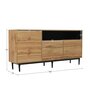 Voir la diapositive 3 : MERAX Buffet 3 porte(s) 0 tiroir(s) - 160 cm naturel mdf