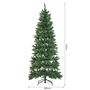 Voir la diapositive 3 : HOMCOM Sapin de Noël artificiel Ø 91 x 210H cm 865 branches épines imitation Nordmann grand réalisme vert