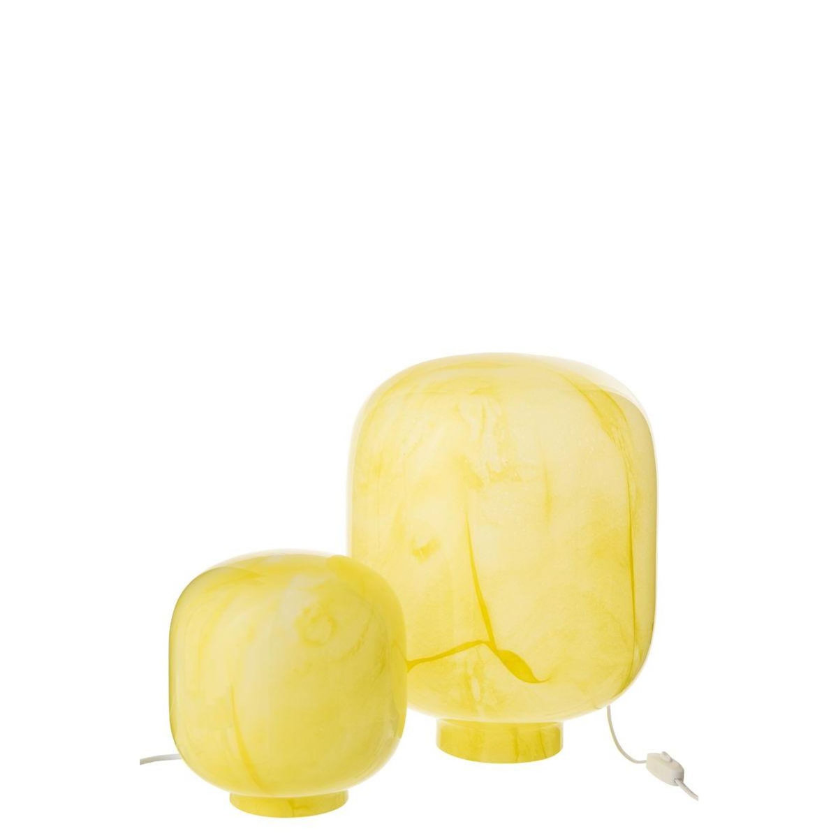 Paris Prix Lampe à Poser en Verre  Bola  21cm Jaune