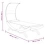 Voir la diapositive 6 : VIDAXL Lit repos avec auvent 100x200x126 cm Bois courbe massif Creme