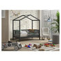 Voir la diapositive 3 : Vipack Lit cabane Dallas 70x140 cm gris