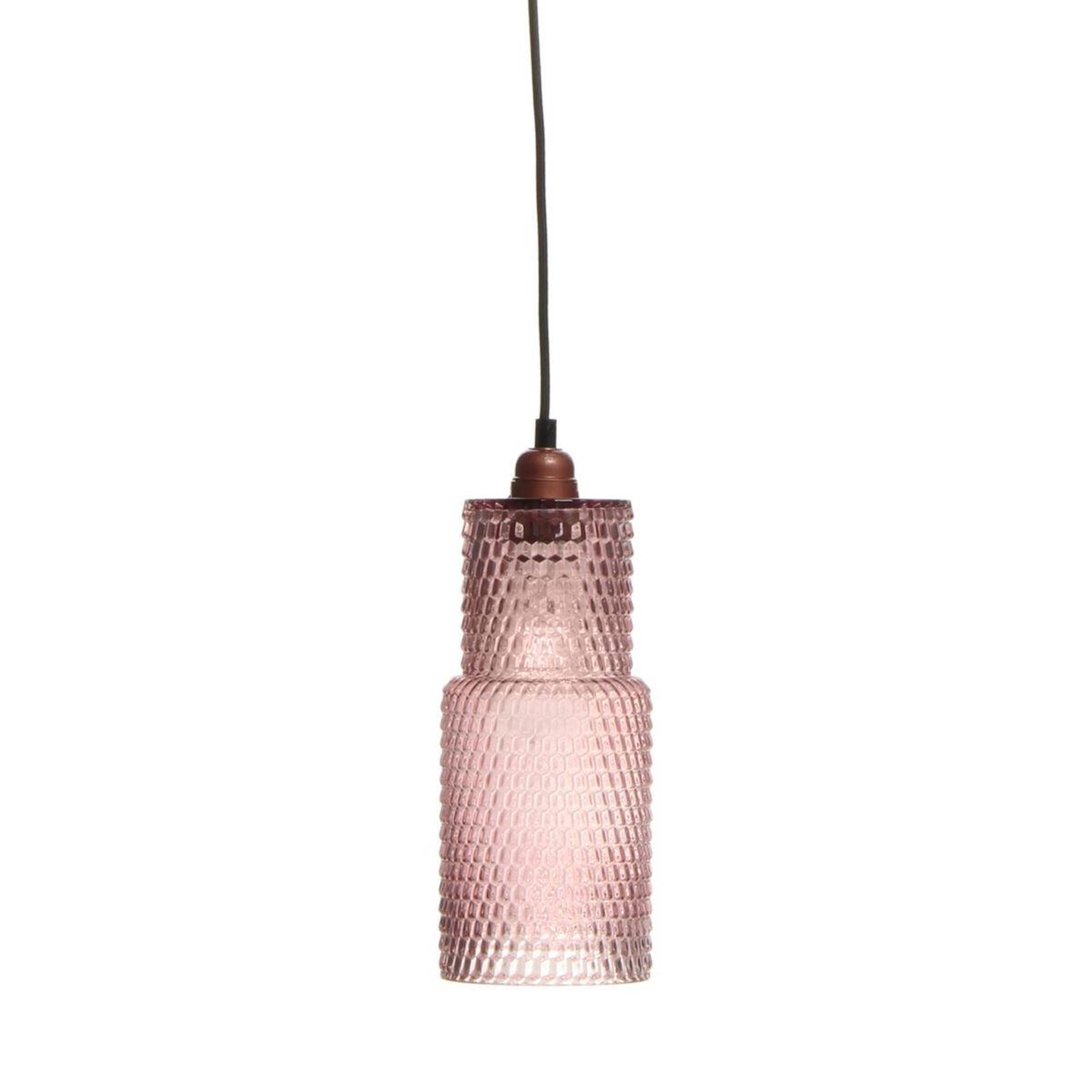 Voir la diapositive 1 : Paris Prix Lampe suspension en verre  rosi  35cm violet