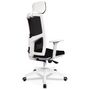 Voir la diapositive 4 : Paris Prix Fauteuil de Bureau Design  Luky  119cm Noir & Blanc