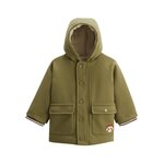 Petit Béguin Manteau enfant doublé sherpa avec capuche Gustin. Coloris disponibles : Vert